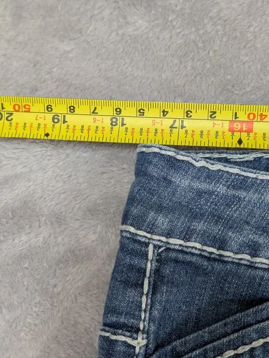 Liuces Jeans Womens Size 16 Slim Fit Laced Rhinestones Low Rise Western Cowgirl - Picture 3 of 10